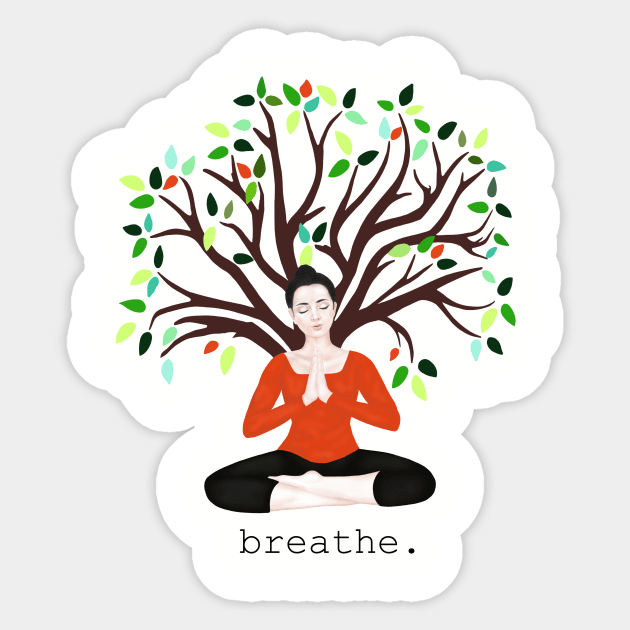 tree. breathe Sticker by Breathe Serene 